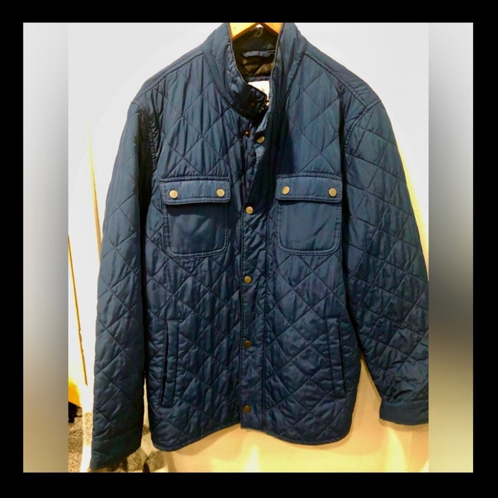 GAP Men's Quilted Navy Jacket - Casual Lightweight Coat